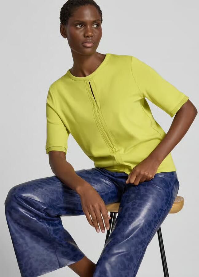 Marc Cain T-shirt met ronde hals en cut-out