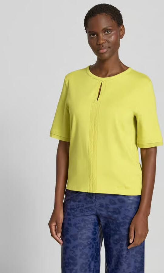 Marc Cain T-shirt met ronde hals en cut-out - Foto 3