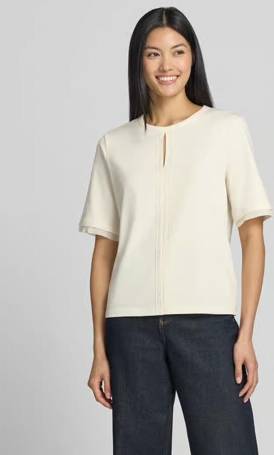 Marc Cain T-shirt met ronde hals en cut-out - Foto 3