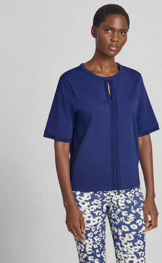 Marc Cain T-shirt met ronde hals en cut-out - Foto 4