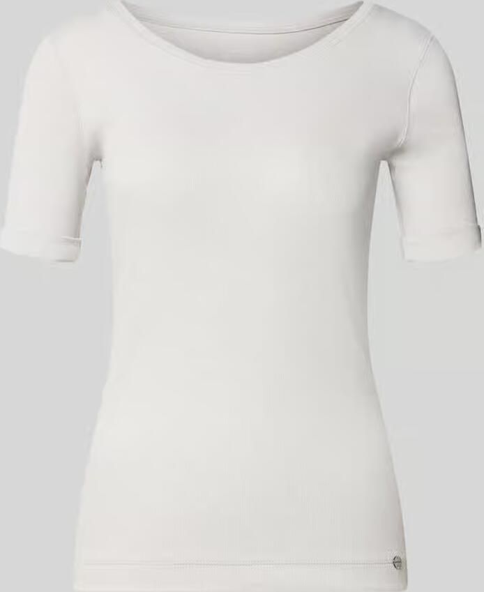 Marc Cain T-shirt met ronde hals en labeldetail