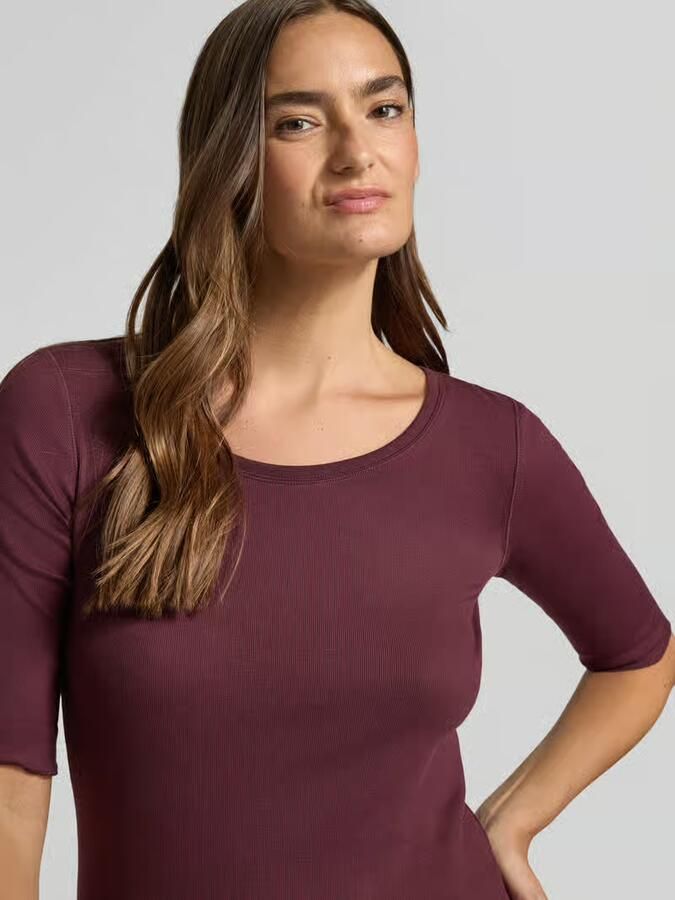 Marc Cain T-shirt met ronde hals en labeldetail