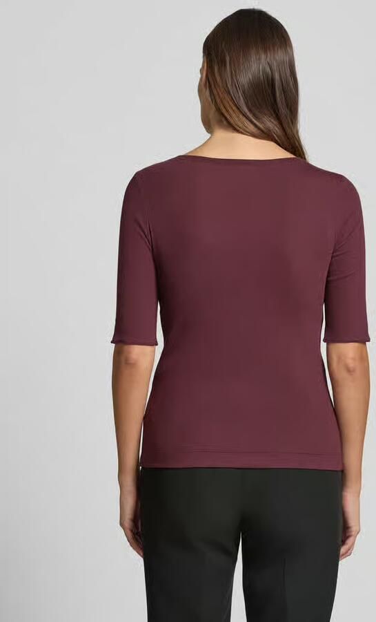 Marc Cain T-shirt met ronde hals en labeldetail