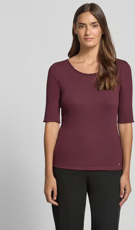 Marc Cain T-shirt met ronde hals en labeldetail - Foto 2