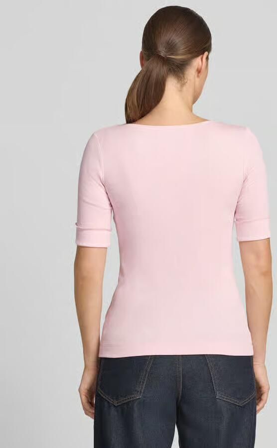 Marc Cain T-shirt met ronde hals en labeldetail - Foto 3