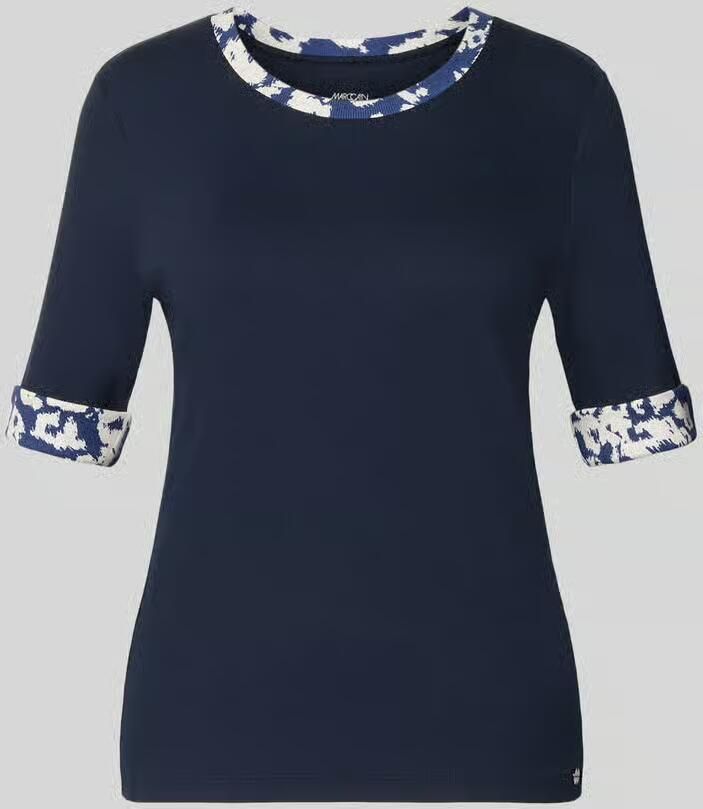 Marc Cain T-shirt met ronde hals en mouwen met omslag - Foto 2