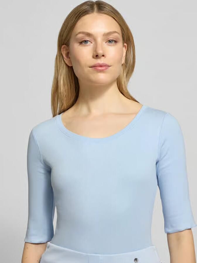 Marc Cain T-shirt met ronde hals en mouwen met opslag - Foto 2