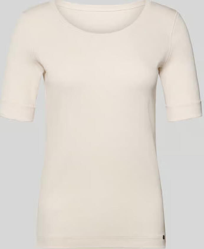 Marc Cain T-shirt met ronde hals en mouwen met opslag