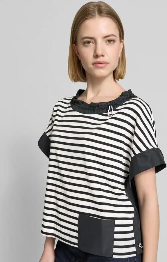 Marc Cain T-shirt met ronde hals en trekkoord