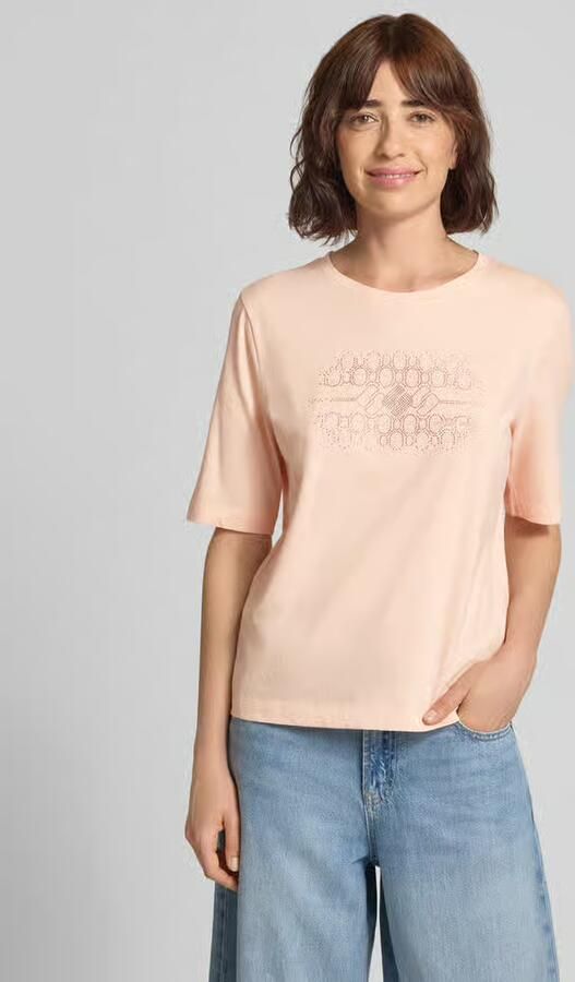 Marc Cain T-shirt met siersteentjes en ronde hals - Foto 3