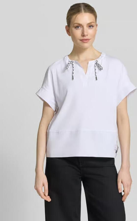 Marc Cain T-shirt met tuniekkraag en tunnelkoord - Foto 3