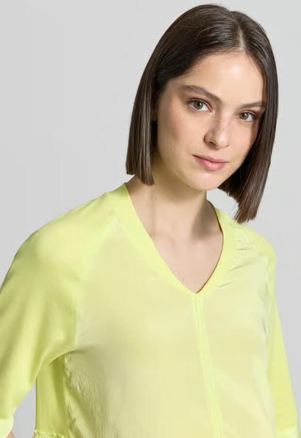 Marc Cain T-shirt met V-hals en 3 4-mouw
