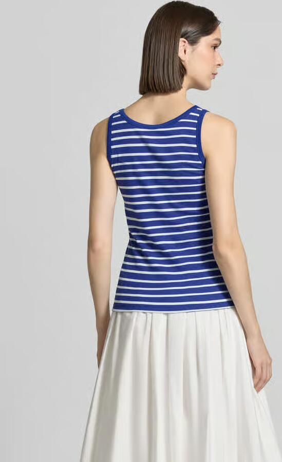 Marc Cain Tanktop in riblook met ronde hals