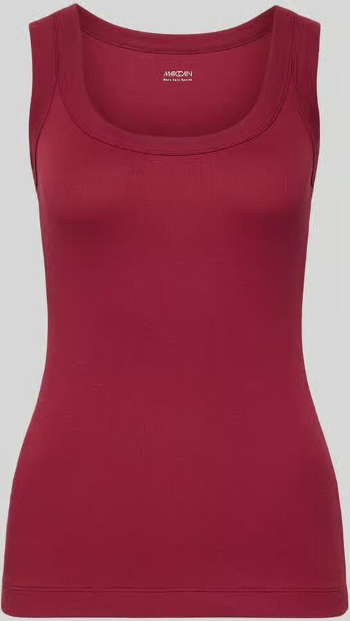 Marc Cain Tanktop met geribde ronde hals
