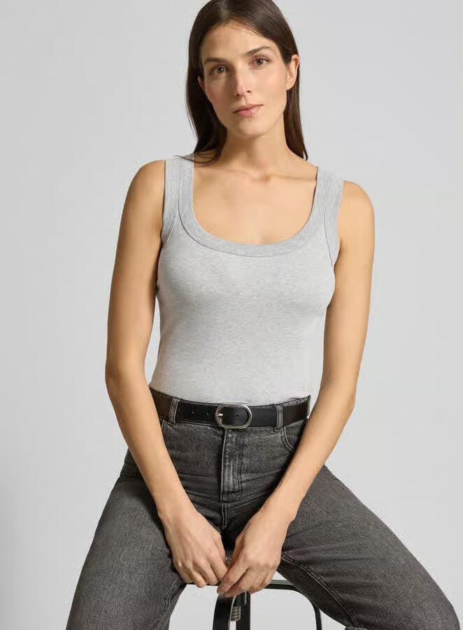 Marc Cain Tanktop met geribde ronde hals - Foto 2