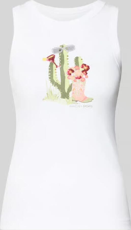 Marc Cain Tanktop met motiefprint en met siersteentjes - Foto 2