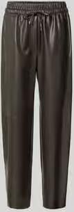 Marc Cain tapered fit broek in lederlook