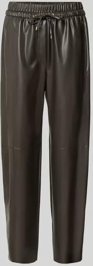 Marc Cain tapered fit broek in lederlook