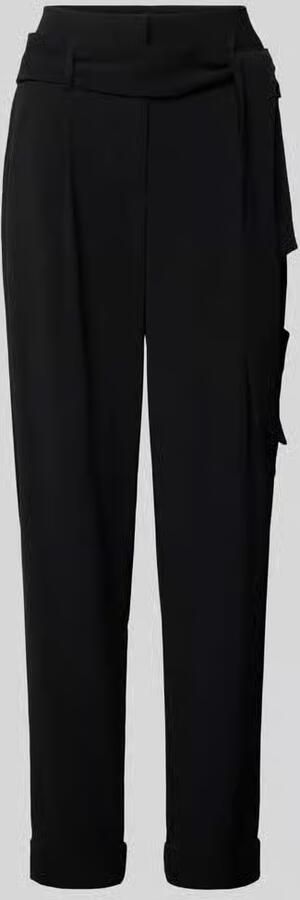Marc Cain Tapered fit stoffen broek met strikceintuur - Foto 2