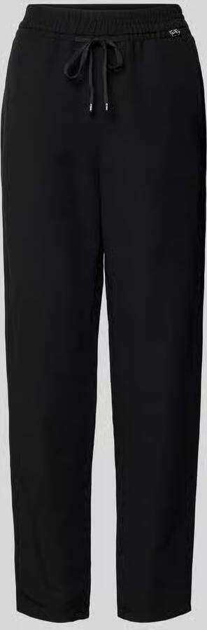 Marc Cain Tapered fit stoffen broek met tunnelkoord - Foto 4