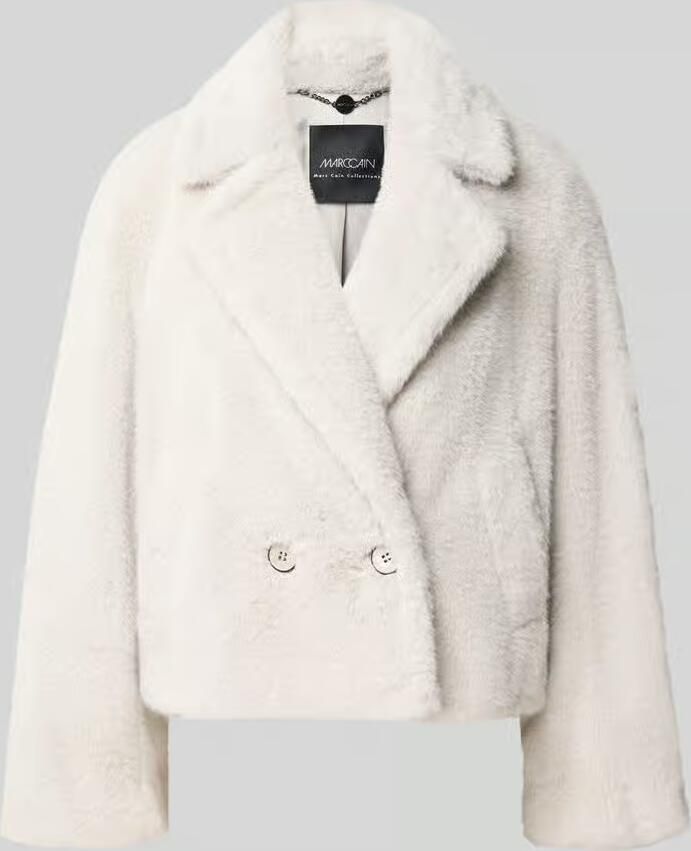 Marc Cain Teddyjack met dubbele knoopsluiting