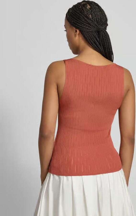 Marc Cain Tricottop van viscosemix met V-hals