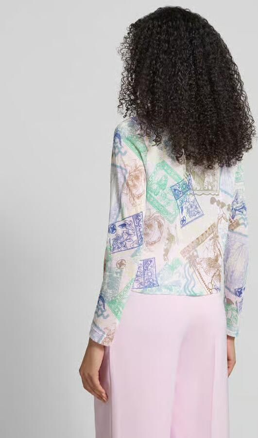 Marc Cain Vest in allover-look met ronde halslijn