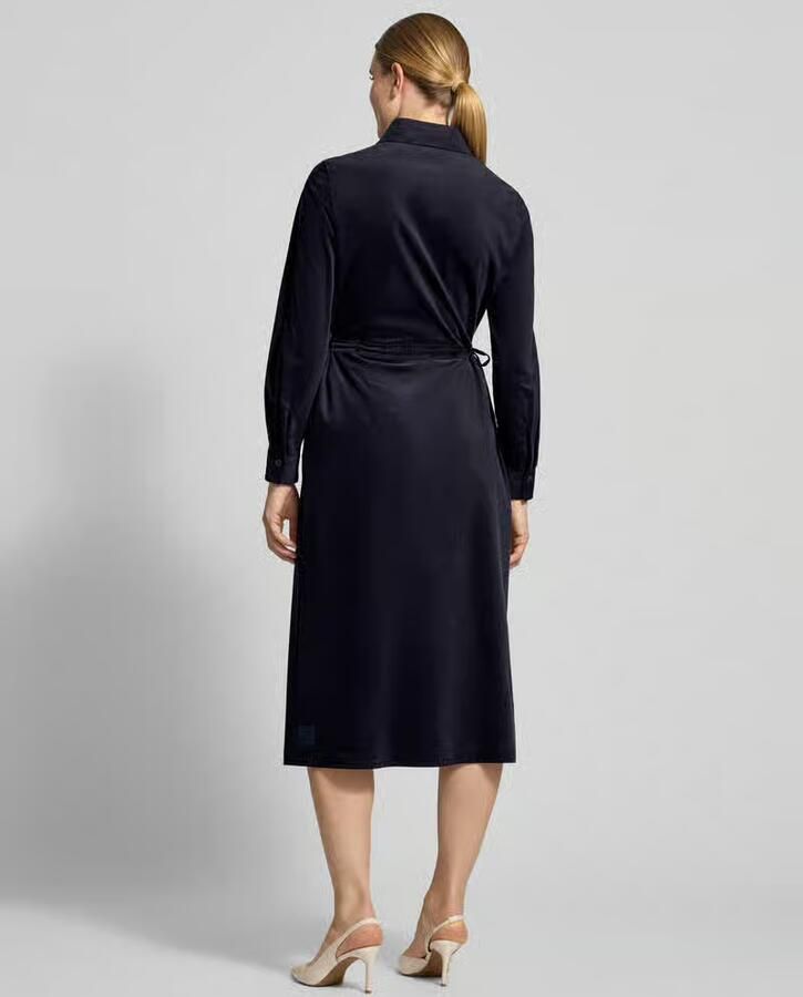 Marc Cain Regular fit midi-jurk van katoenmix in corduroy look - Foto 2