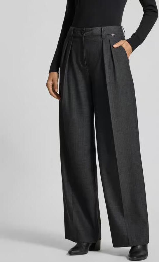 Marc Cain Wide fit broek met plooien - Foto 2