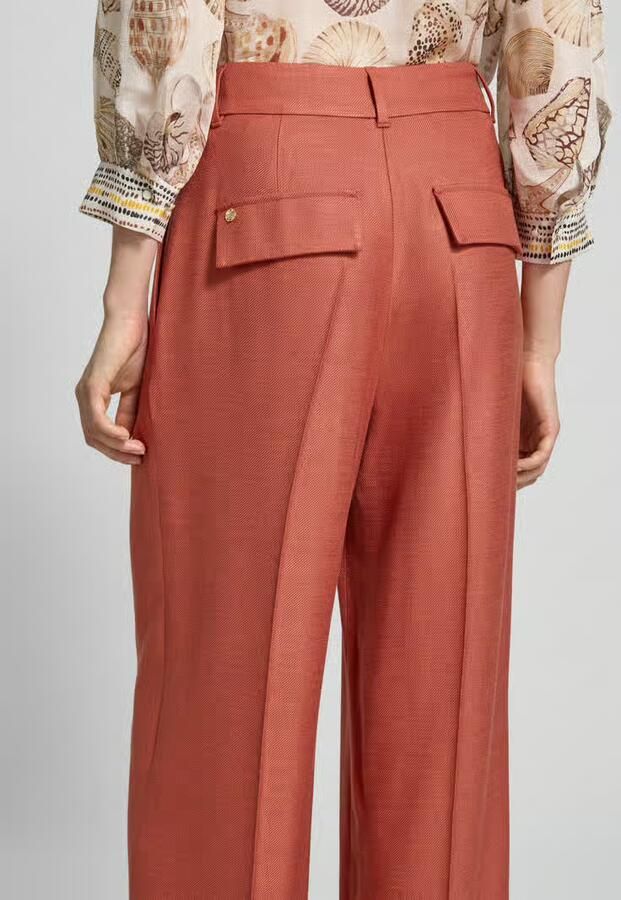 Marc Cain wide fit broek van mix van viscose en elastaan