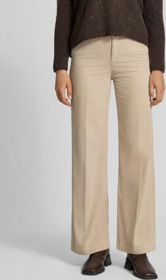 Marc Cain Wide fit corduroy broek met lyocell - Foto 2