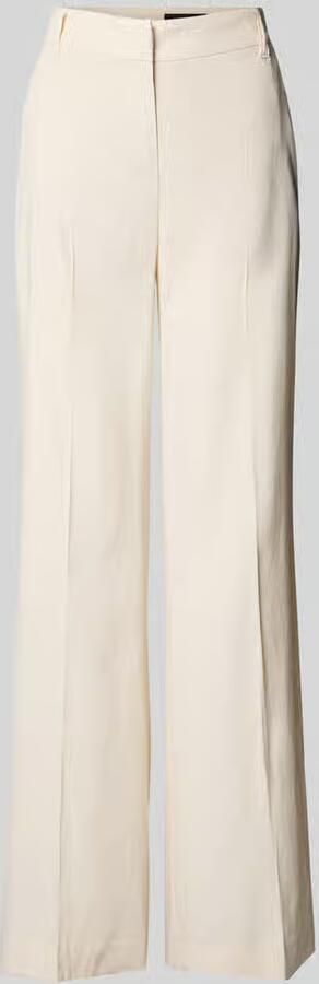 Marc Cain Wide fit high waist stoffen broek met persplooien - Foto 2
