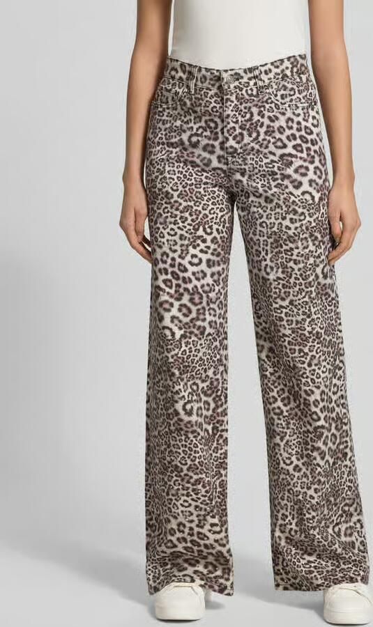 Marc Cain Wide fit jeans met all-over dierenprint - Foto 2