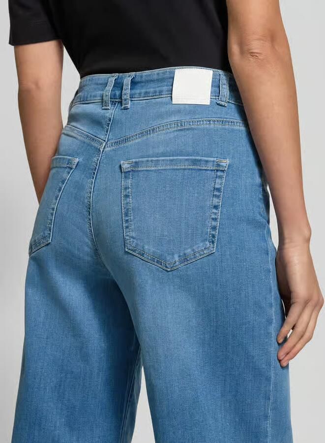 Marc Cain Wide fit jeans met franjes en steekzakken - Foto 2
