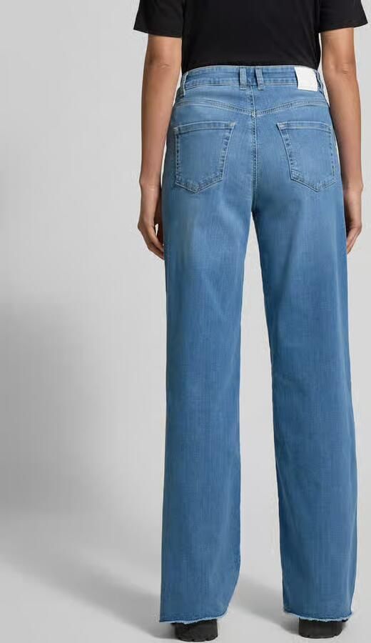 Marc Cain Wide fit jeans met franjes en steekzakken - Foto 2