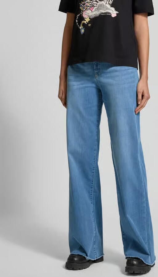Marc Cain Wide fit jeans met franjes en steekzakken - Foto 3