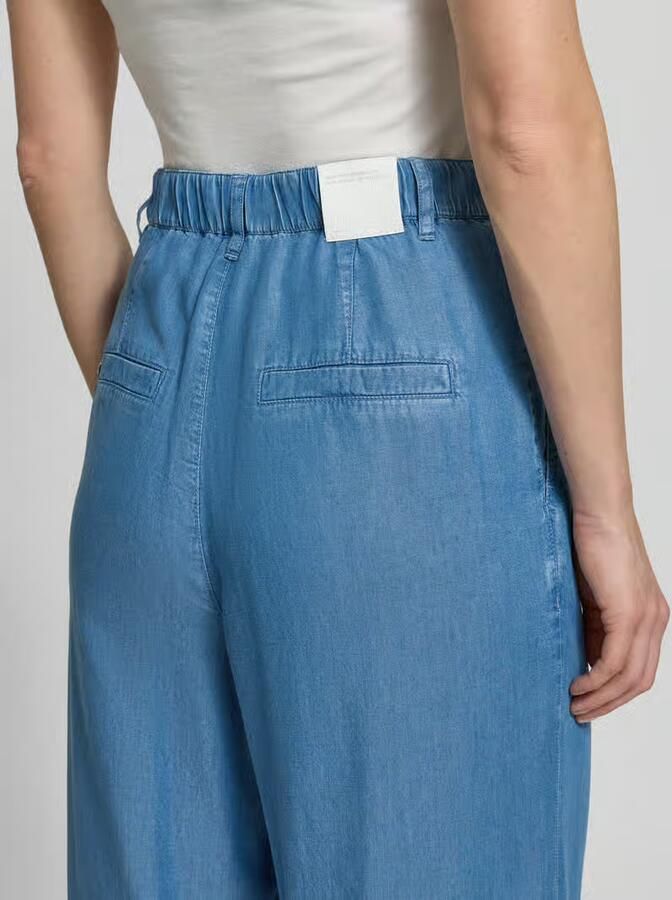 Marc Cain wide fit jeans van puur lyocell met bandplooien