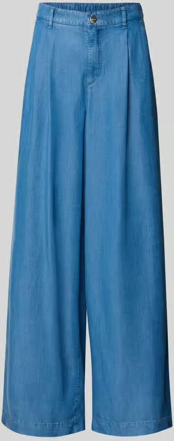 Marc Cain wide fit jeans van puur lyocell met bandplooien - Foto 2