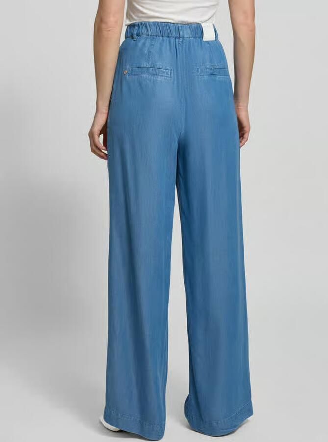 Marc Cain wide fit jeans van puur lyocell met bandplooien - Foto 3