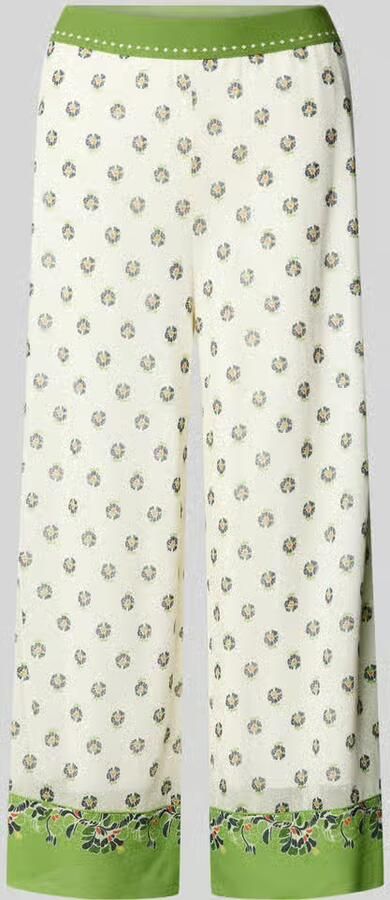 Marc Cain wide fit stoffen broek met all-over bloemenmotief - Foto 2