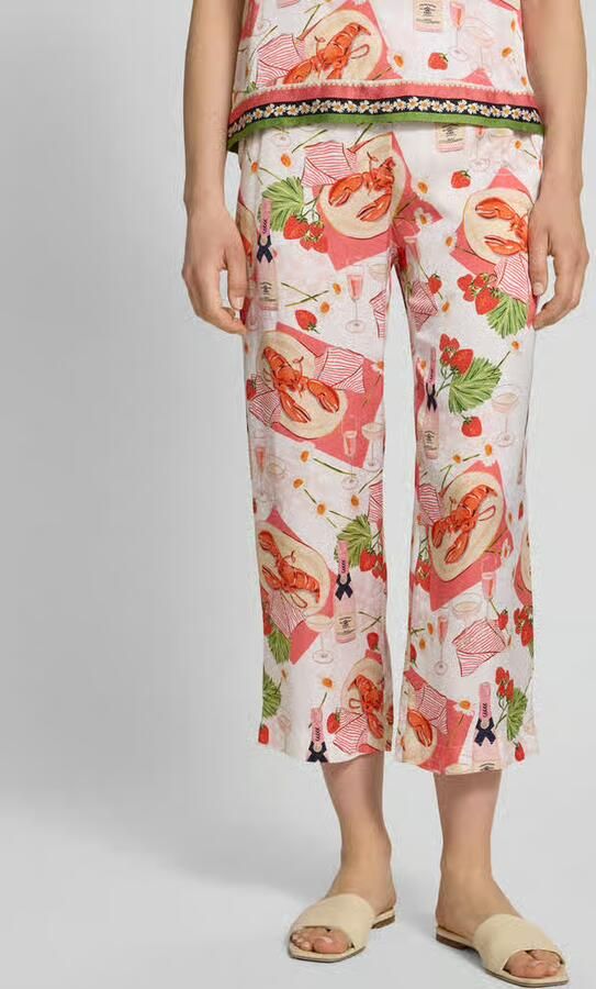 Marc Cain Wide fit stoffen broek met elastische band - Foto 2