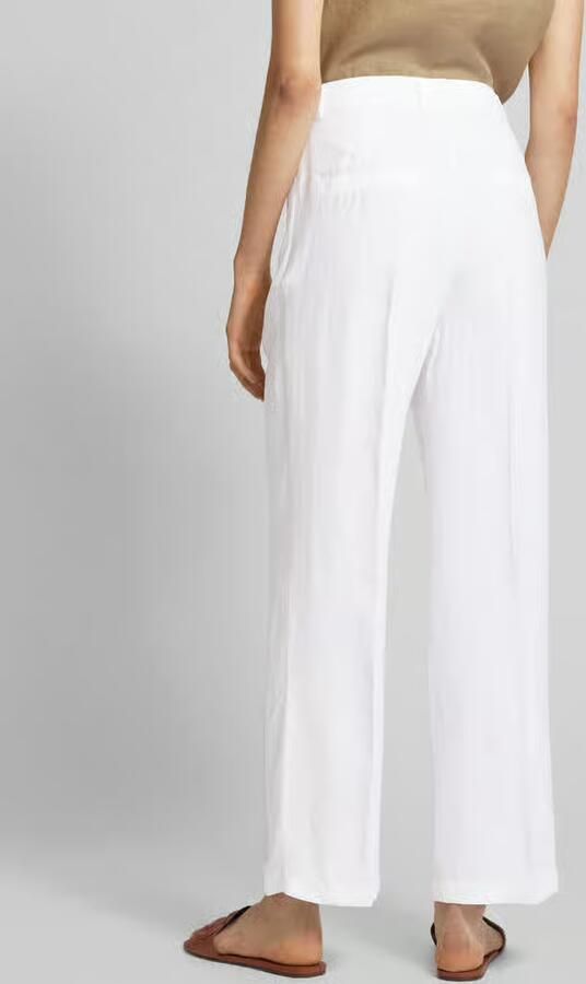Marc Cain Wide fit stoffen broek van een mix van viscose en linnen