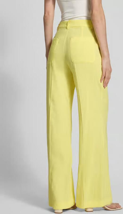 Marc Cain Wide fit stoffen broek van linnenmix