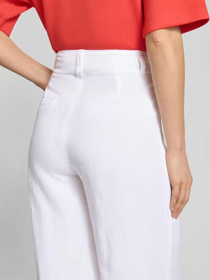 Marc Cain wide fit stoffen broek van viscosemix met linnen-aandeel
