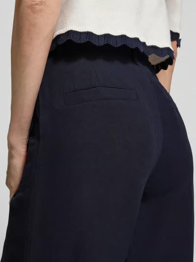 Marc Cain wide fit stoffen broek van viscosemix met linnen-aandeel