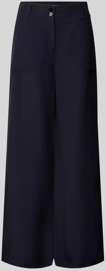 Marc Cain wide fit stoffen broek van viscosemix met linnen-aandeel - Foto 2