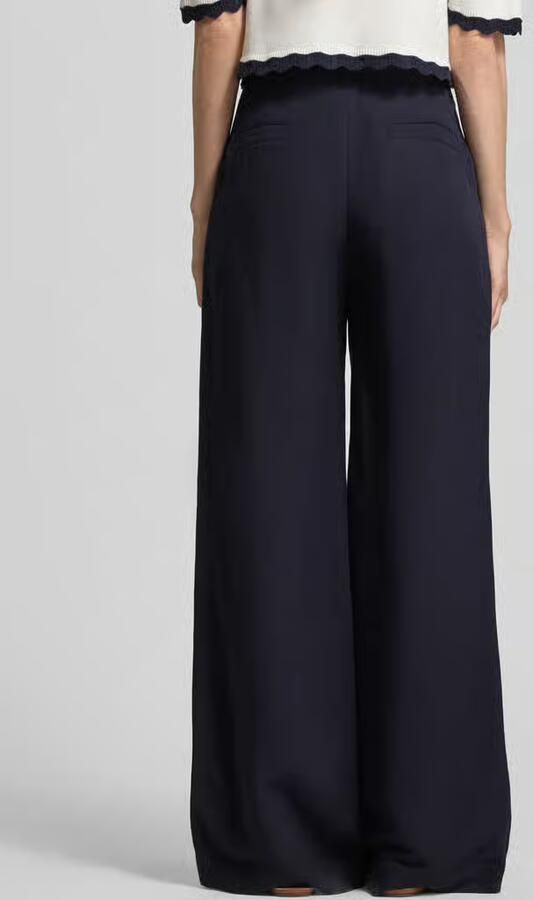 Marc Cain wide fit stoffen broek van viscosemix met linnen-aandeel - Foto 3