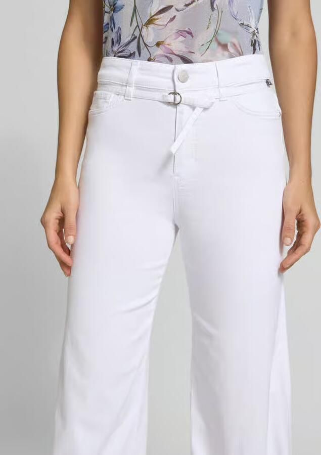 Marc Cain wide leg broek met riem - Foto 2