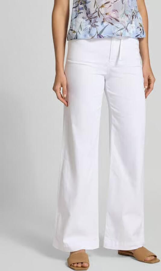Marc Cain wide leg broek met riem - Foto 3
