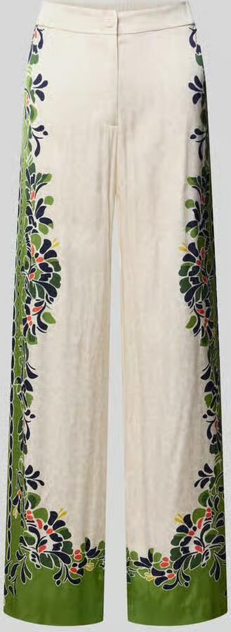 Marc Cain wide leg broek van viscosemix met steekzakken - Foto 2